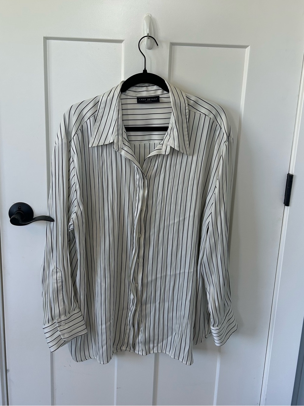 Lane Bryant Casual Women’s Stripe Button-Up Shirt
